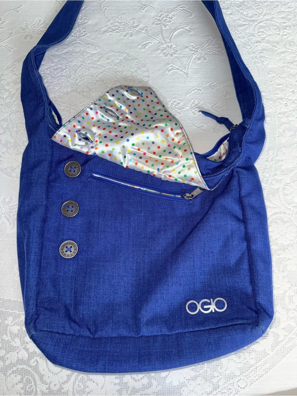 OGIO Brooklyn Crossbody padded tablet Bag purse Blue